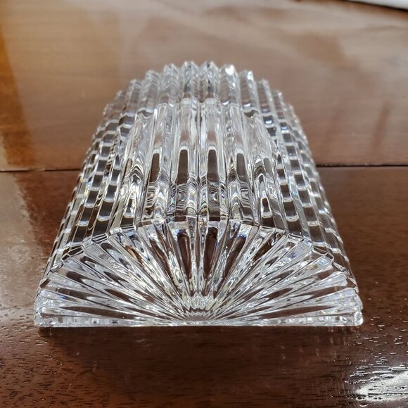 Vintage "Vide Poche" French Cut Crystal Trinket Dish Candle Holder Tea Light 4" - Picture 10 of 14